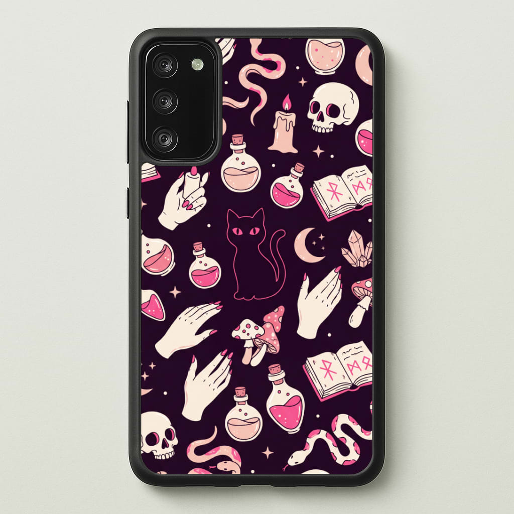 Black Witchy Doodles Phone Case