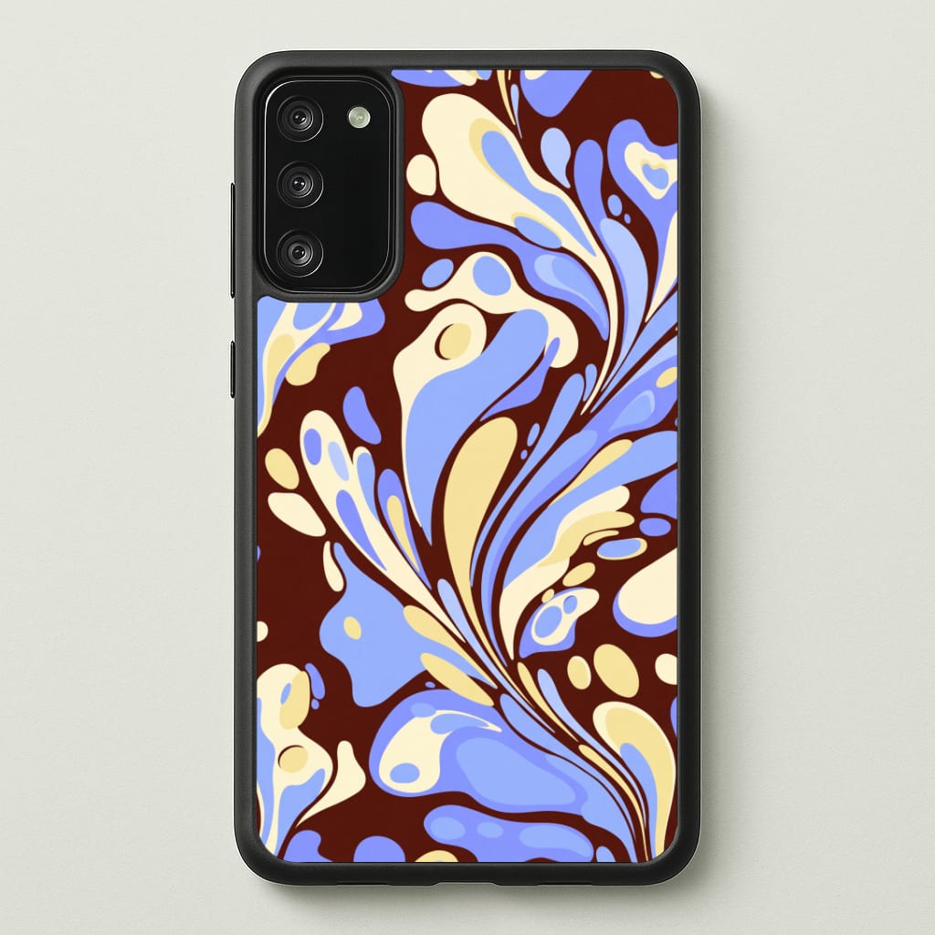 Blue, Yellow & Brown Marble Swirl Phone Case
