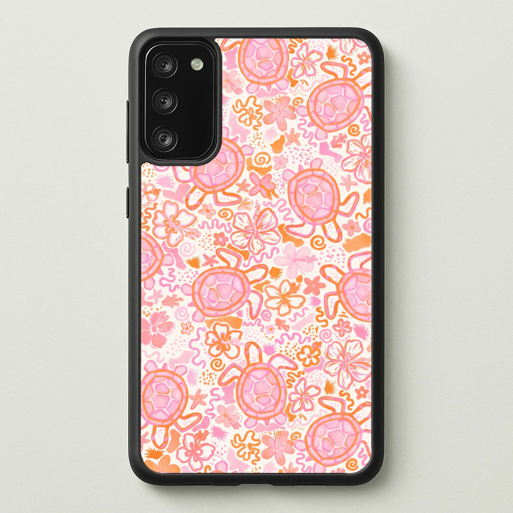 Coral Turtle Doodles Phone Case