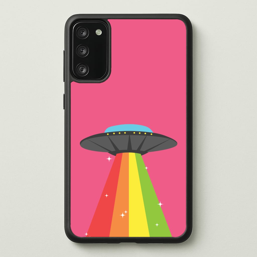 Rainbow Alien Spaceship Phone Case