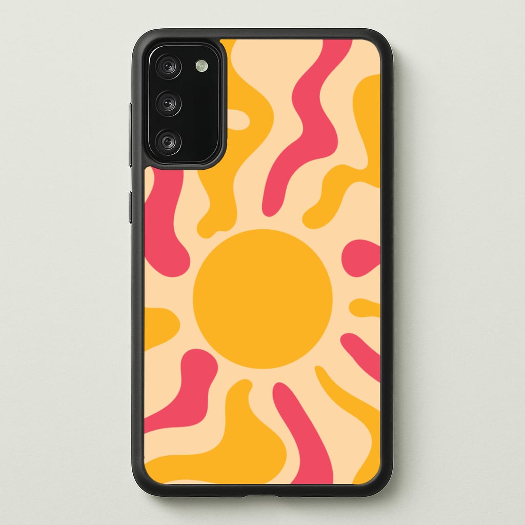 Yellow And Pink Abstract Sun Phone Case