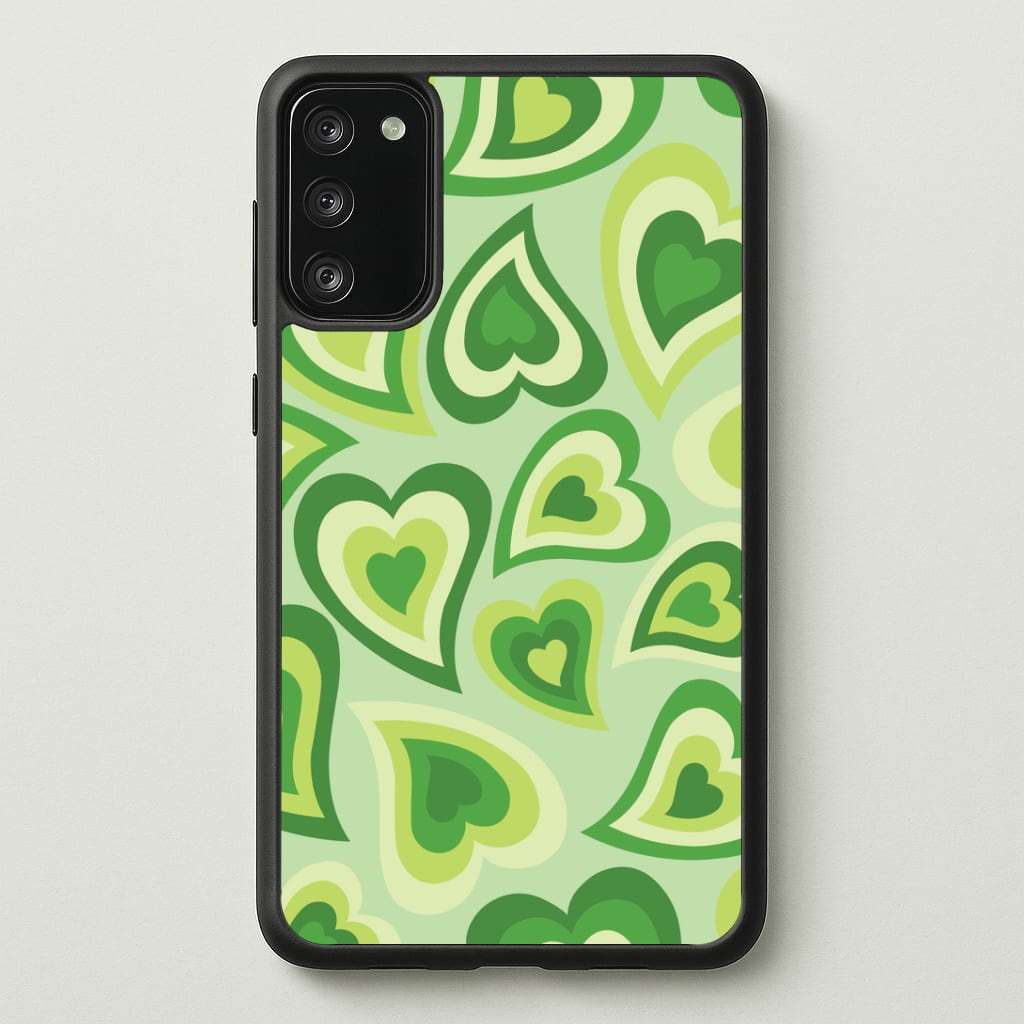Green Hearts - Trippy Patterns Phone Case