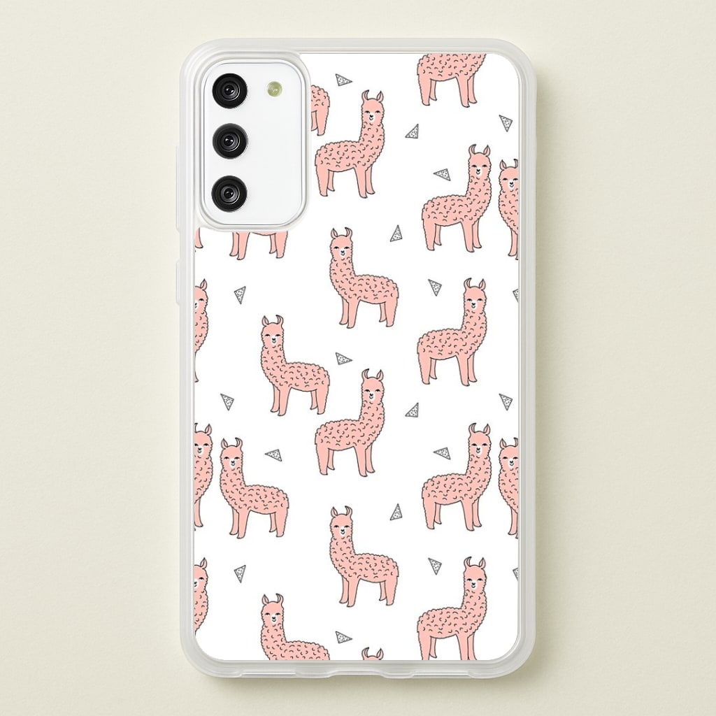 Pale Pink Alpaca Pattern Phone Case