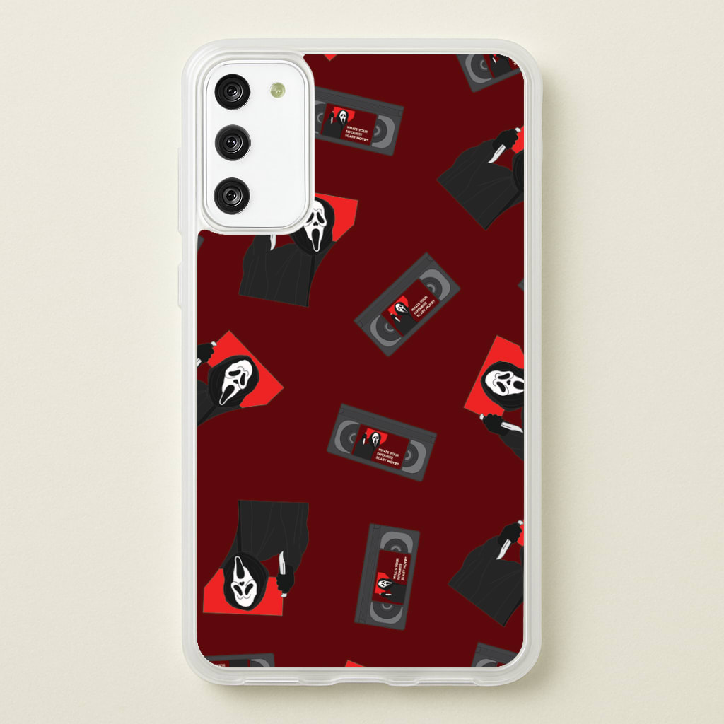VHS & Ghostface Pattern Phone Case