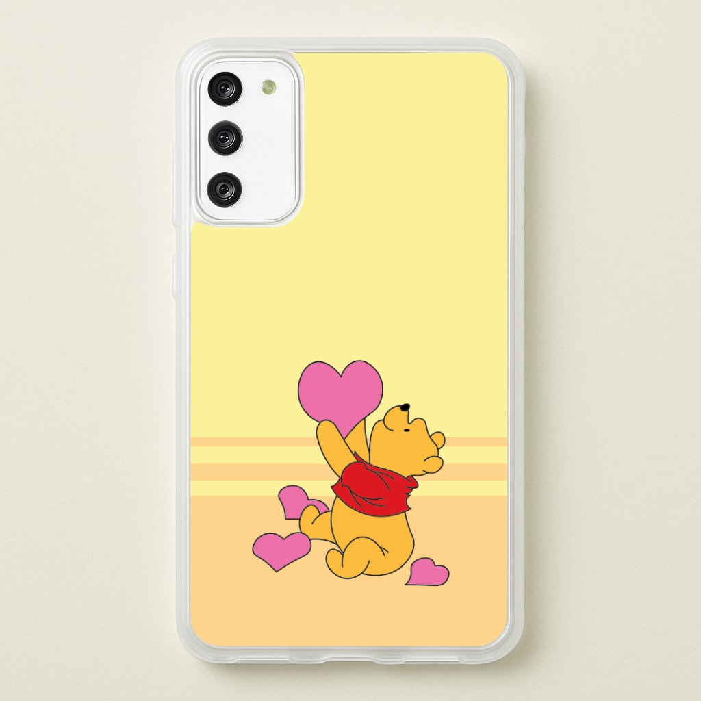 Pooh Love Heart Balloons Valentine's Phone Case