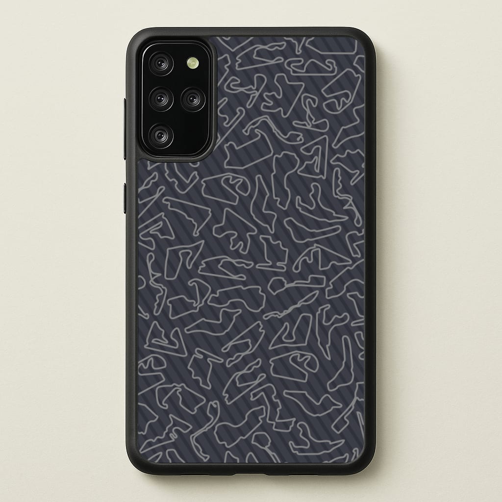 Track Outlines Gray Phone Case