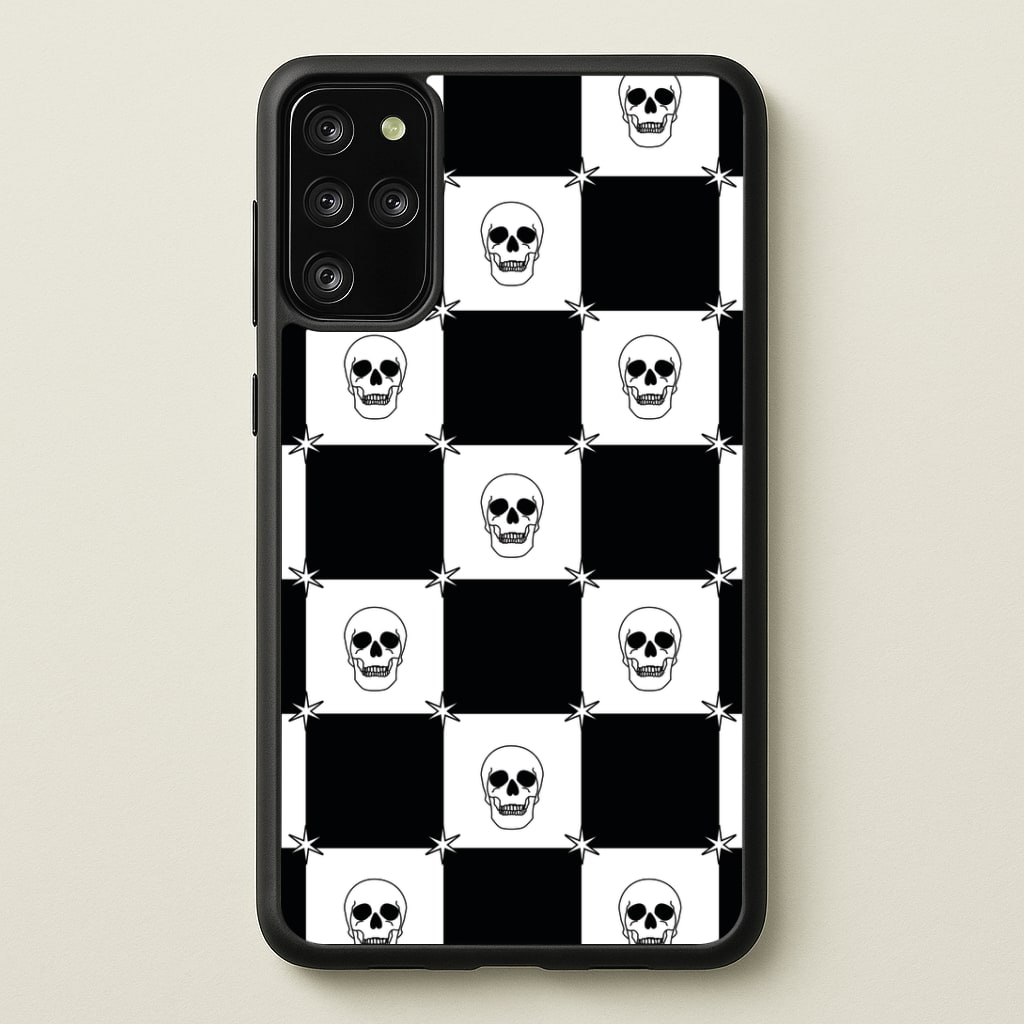 Checkered Skulls Pattern Phone Case