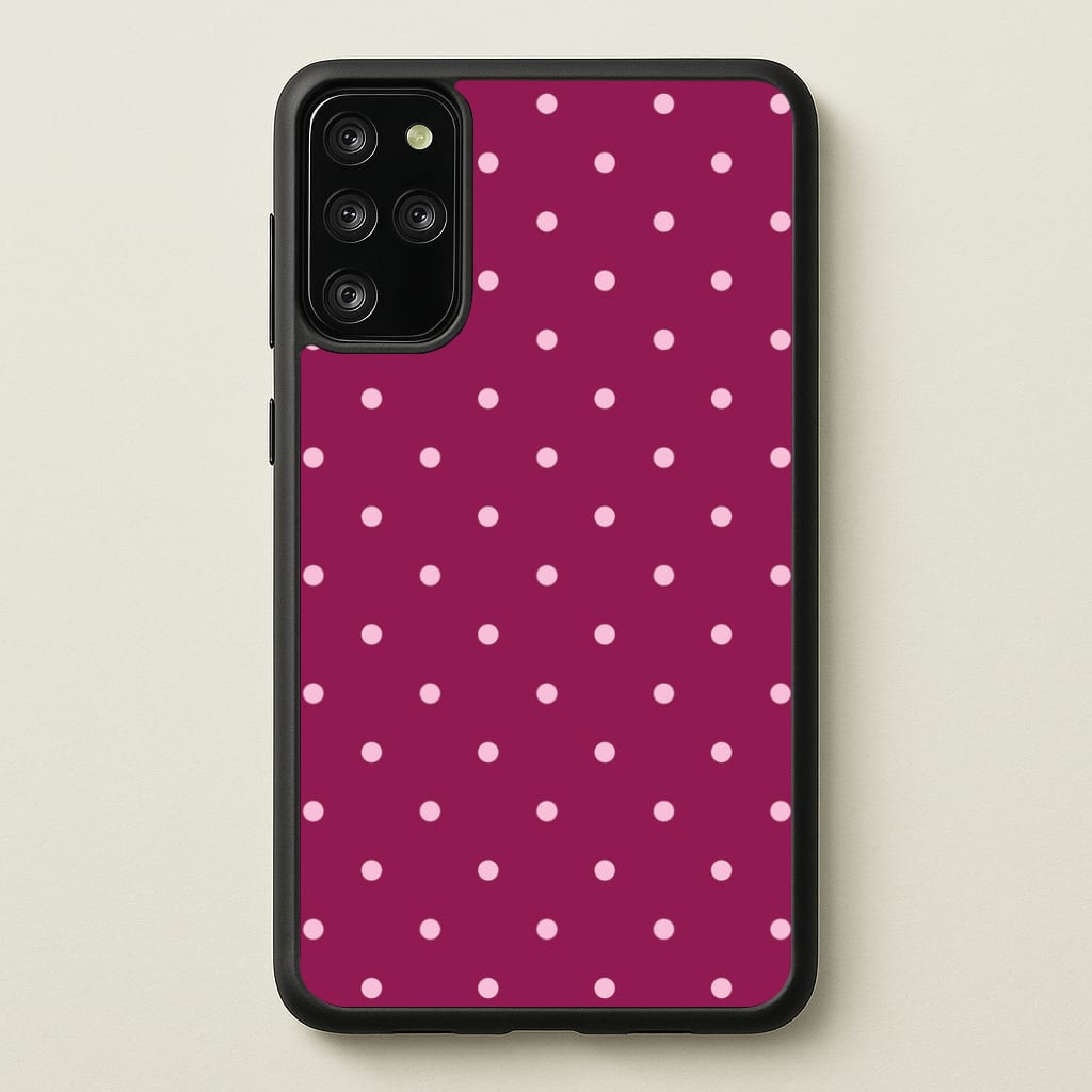 Raspberry Polka Dots Phone Case