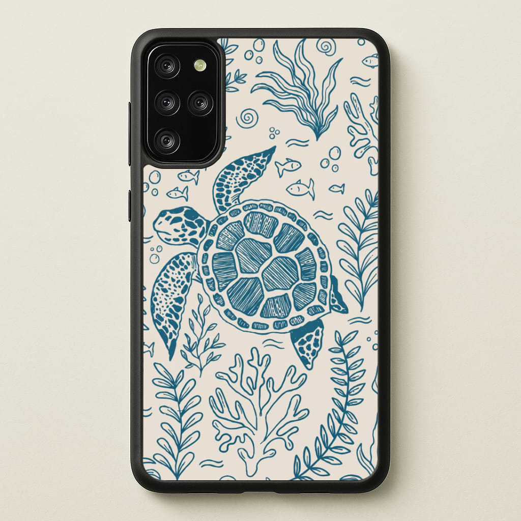 Teal Turtle Reef Phone Case