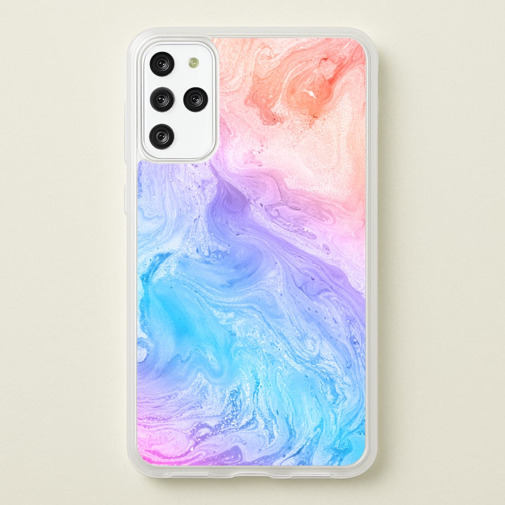Blue and Peach Marble Phone Case
