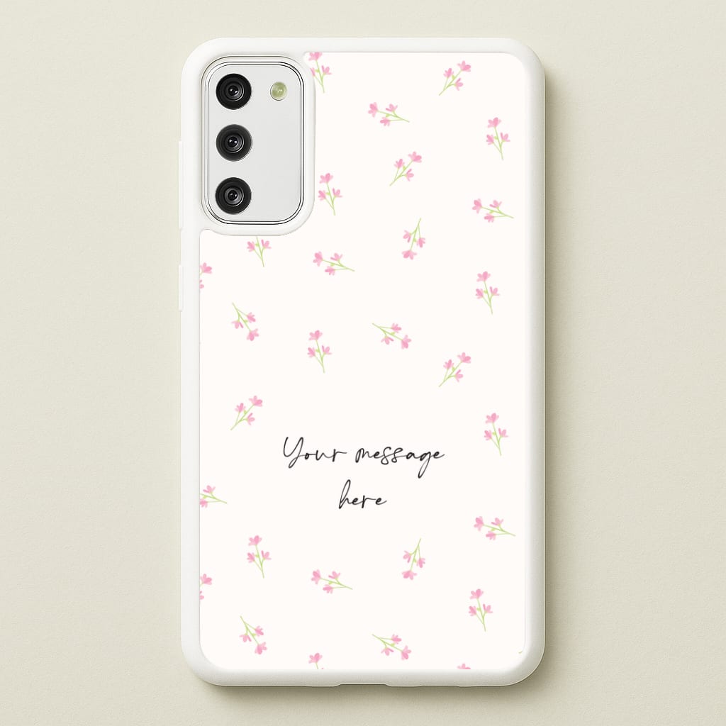 Floral Personalised Message Phone Case