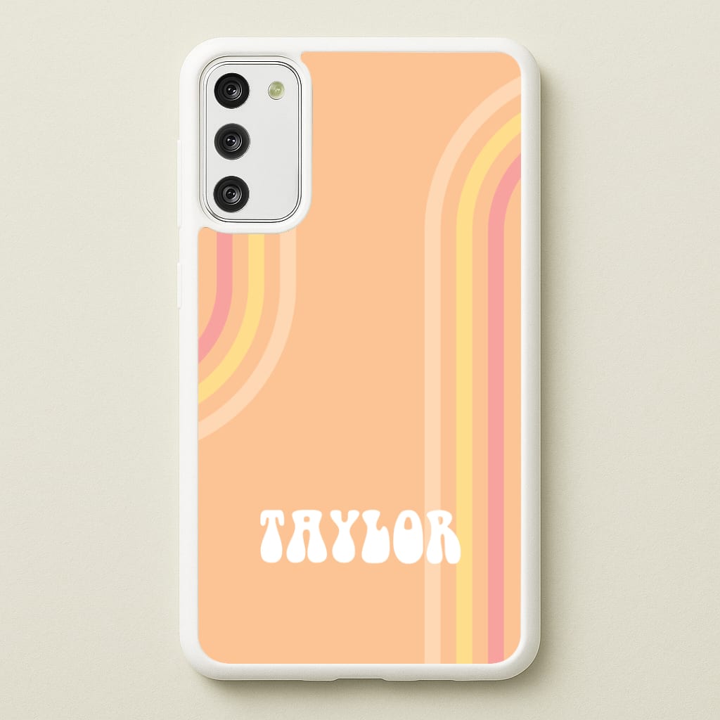 Retro Orange Personalised Name Phone Case