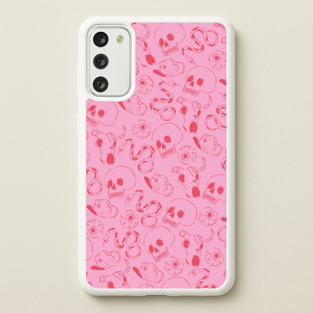 Pink Snakes And Skulls - Western Phone Case