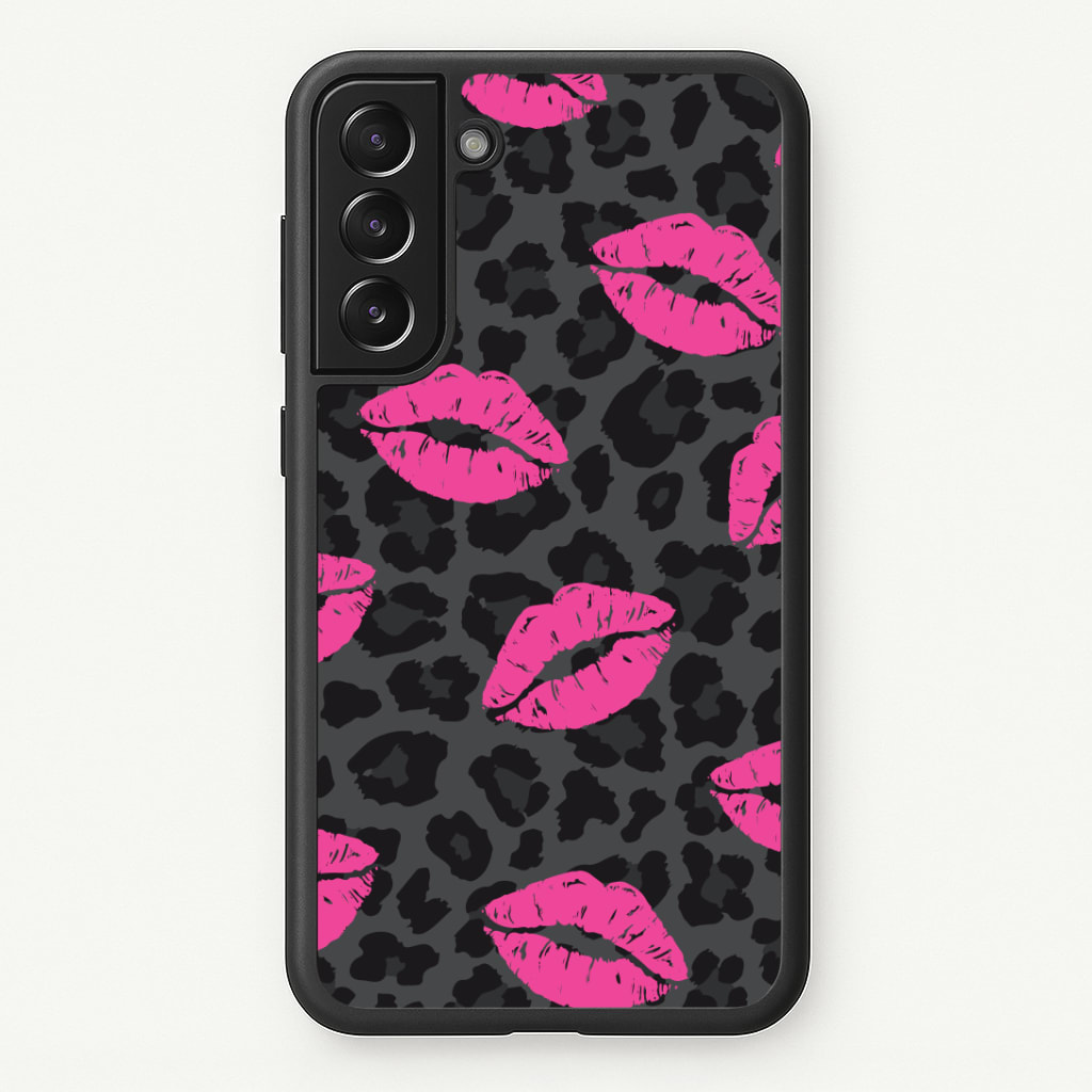 Pink Lipstick Cheetah Print Phone Case