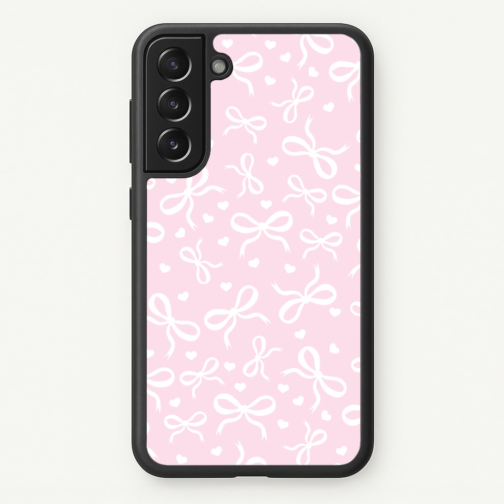 Coquette Bows And Hearts Baby Pink Phone Case - Galaxy S21 Plus / Standard