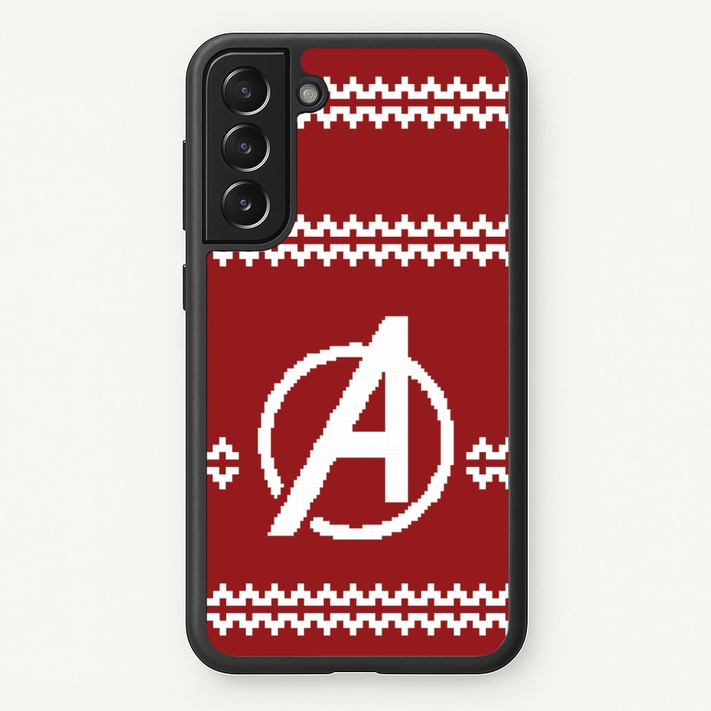 Superhero Team Red Christmas Jumper Phone Case - Galaxy S21 / Standard