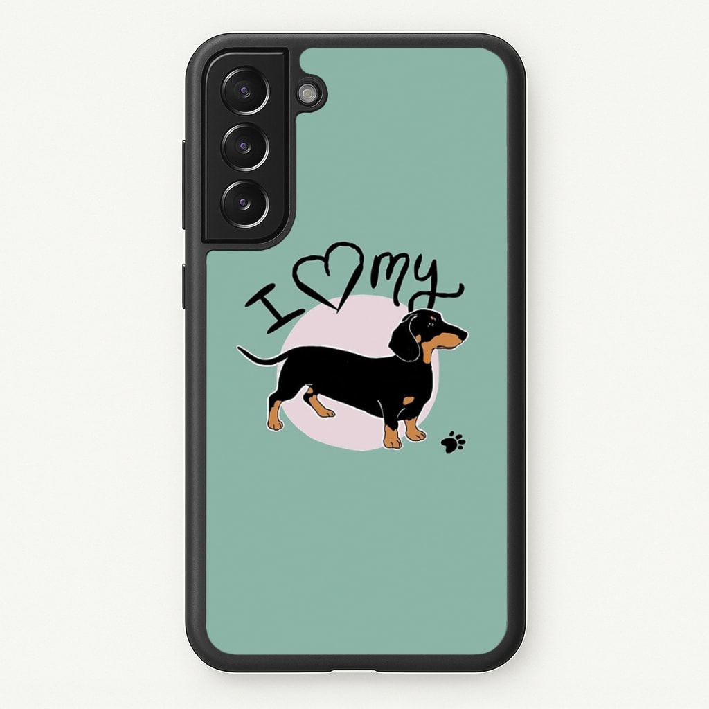 I Love My Dachshund Phone Case
