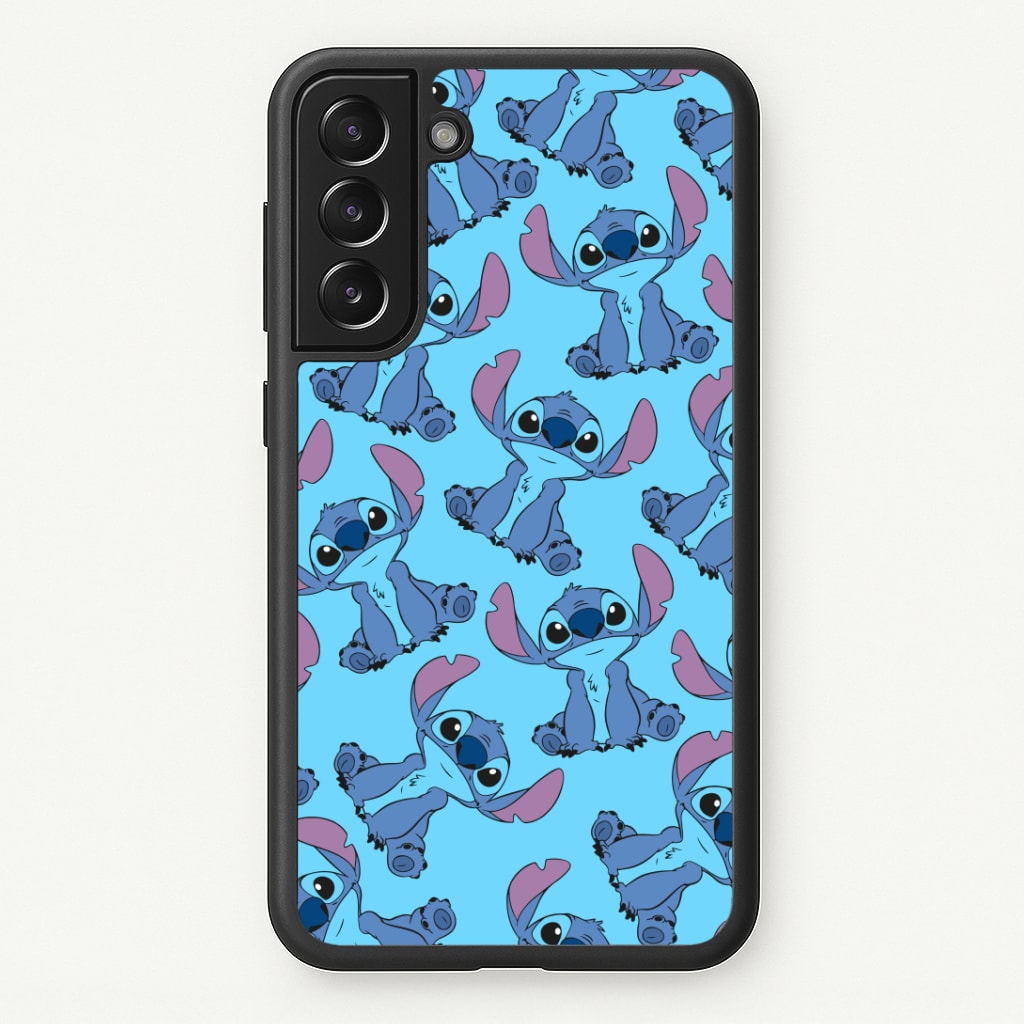 Cute Alien Blue Pattern Phone Case - Galaxy S21 Plus / Standard