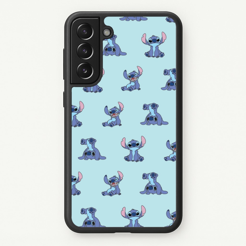 Cute Blue Alien Pose Pattern Phone Case
