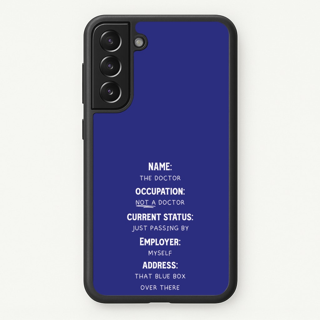 Name And Occupation - Doctor Who Phone Case
