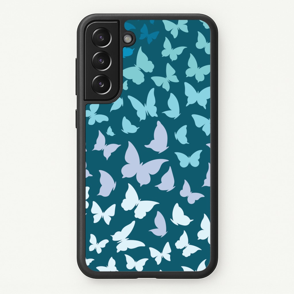 Blue Gradient Butterfly - Butterfly Patterns Phone Case