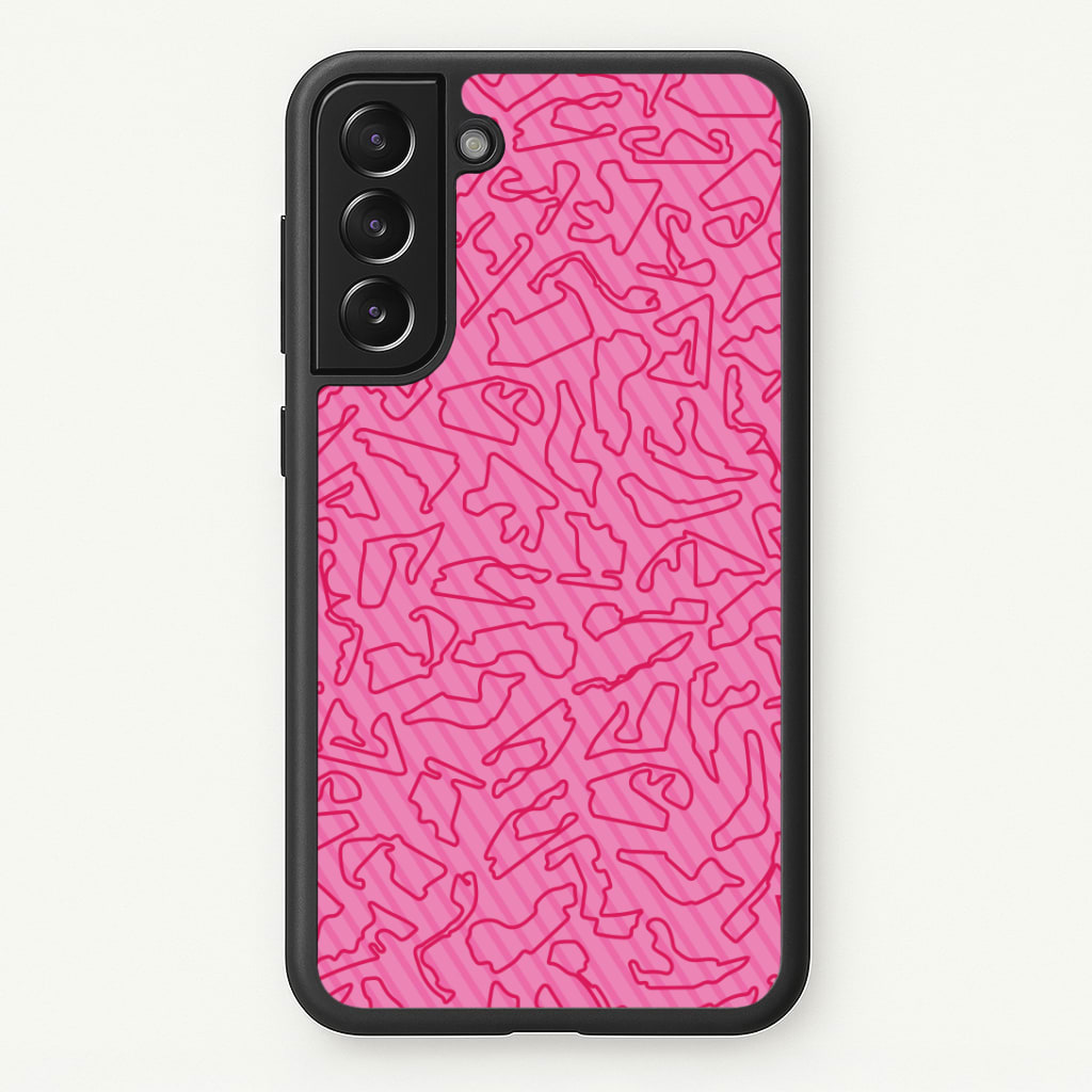 Track Outlines Pink Phone Case