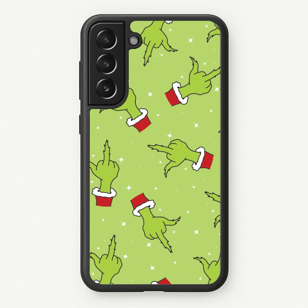 Green Middle Finger Christmas Pattern Phone Case