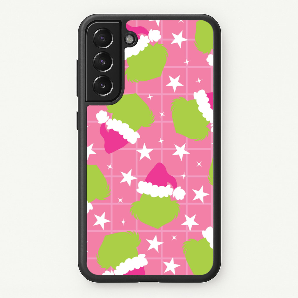 Pink Green Creature Xmas Pattern Phone Case