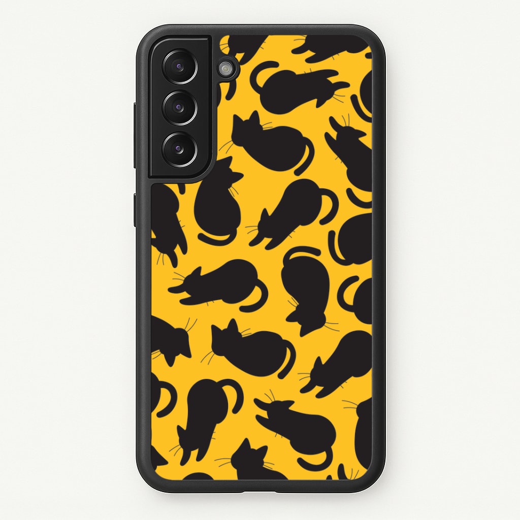 Black Cat Silhouettes Pattern Phone Case