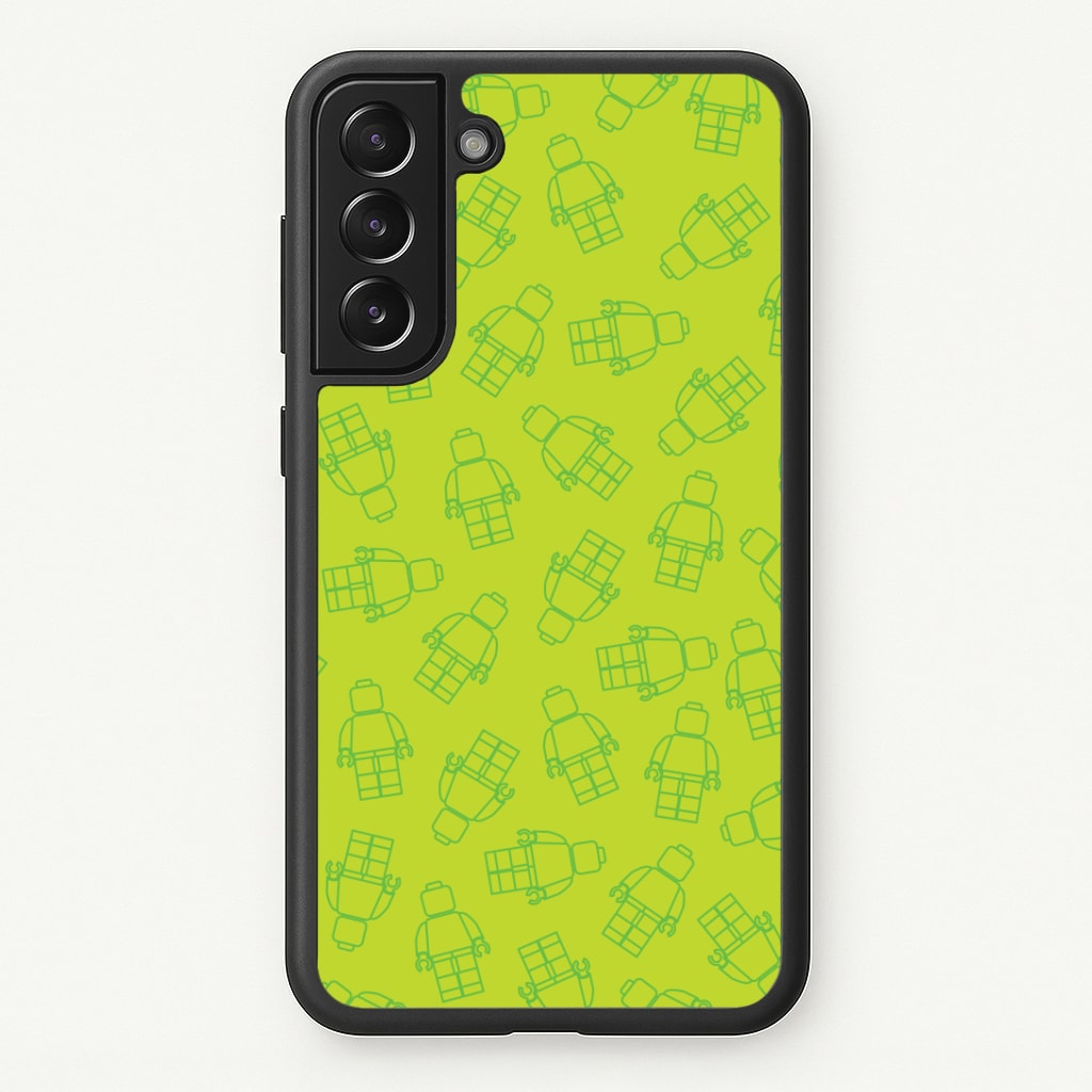 Bricks Figures Pattern Green Phone Case