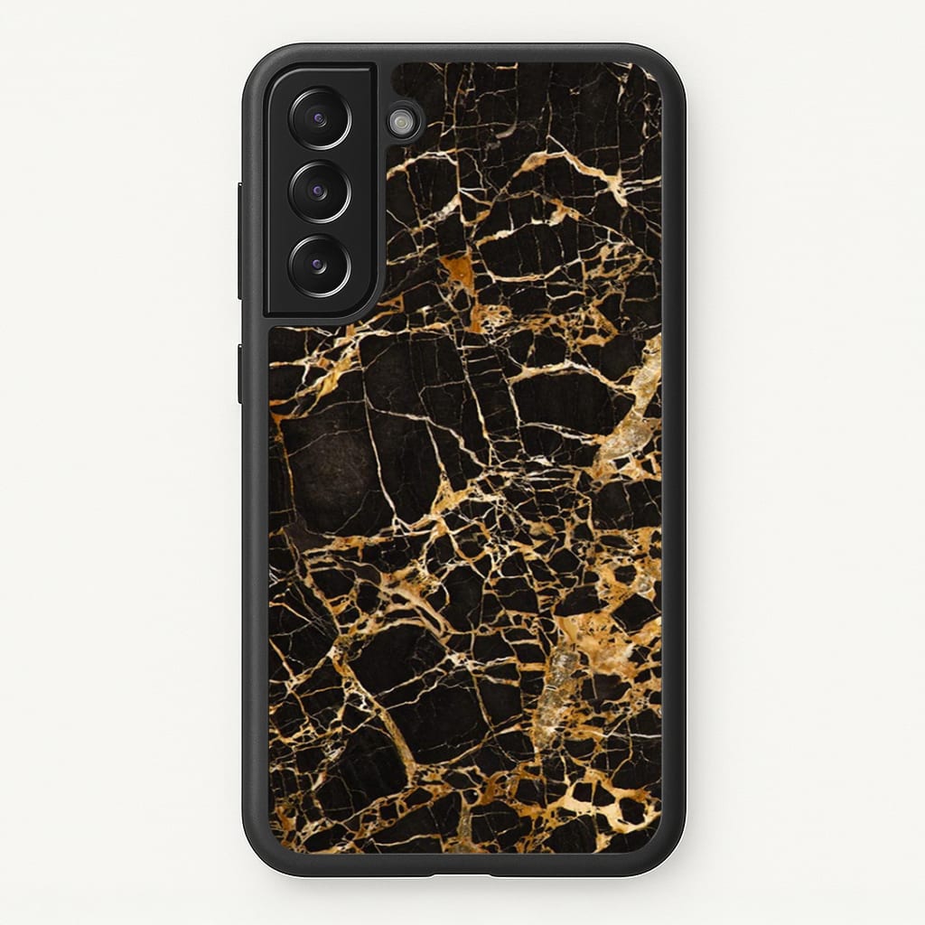 Black & Gold Marble Pattern Phone Case
