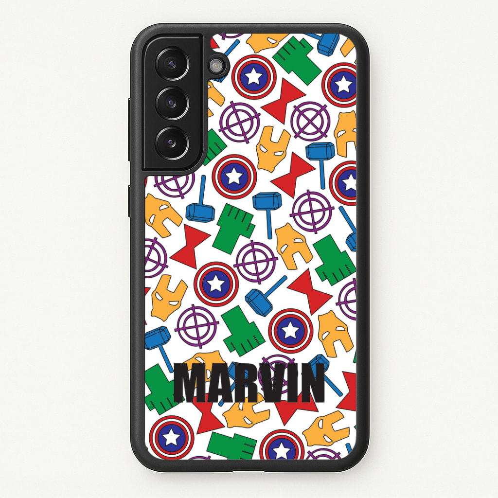 Icon Pattern - Personalised Superhero Comic Phone Case