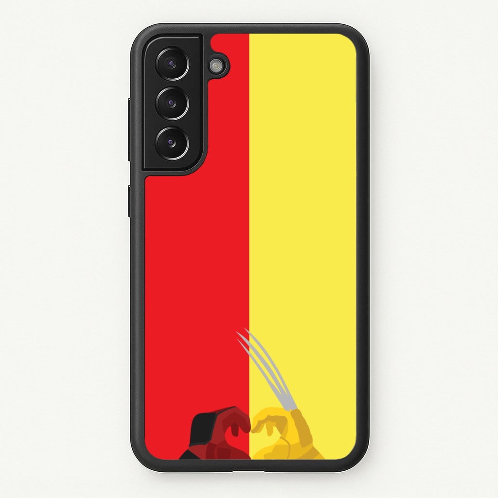 Red And Yellow Heroes Love Heart Phone Case