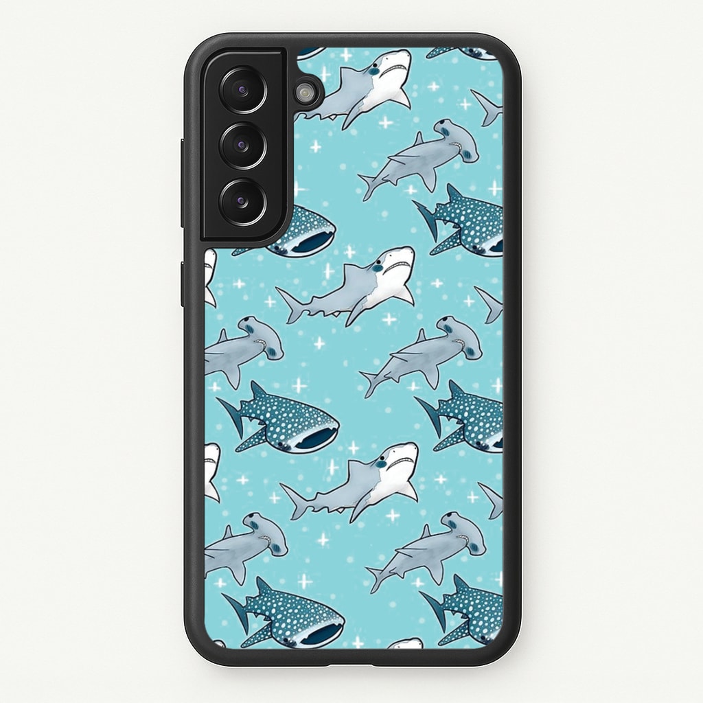 Shark Pattern Phone Case - Galaxy S21 Plus / Standard