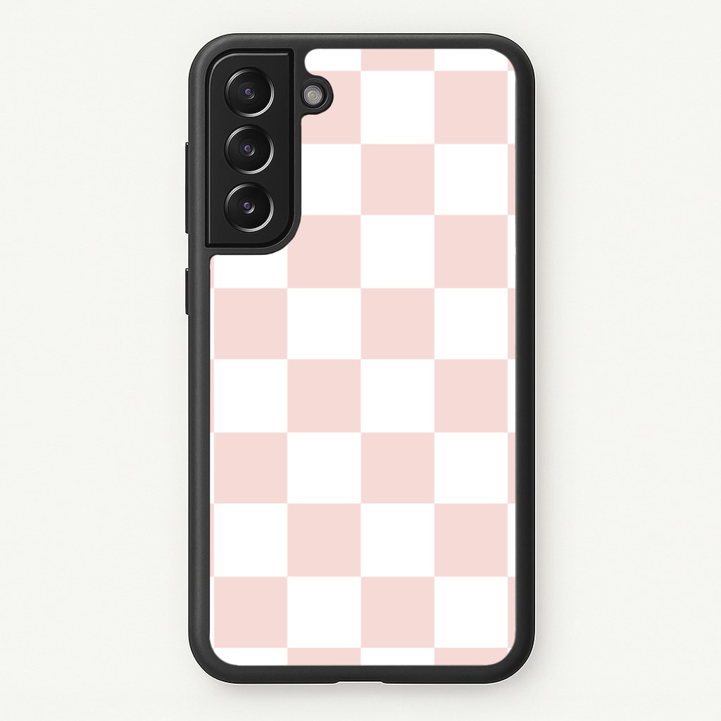 Pink And White Checkers Phone Case