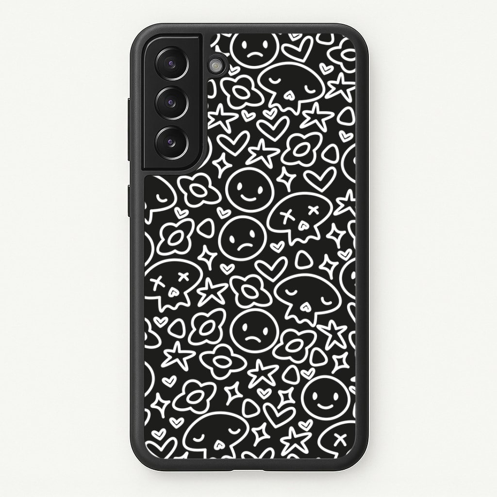 Black Skulls - Skate Aesthetic Phone Case