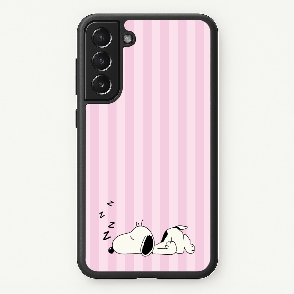 Pastel Stripes Cartoon Beagle Phone Case - Galaxy S21 Plus / Standard