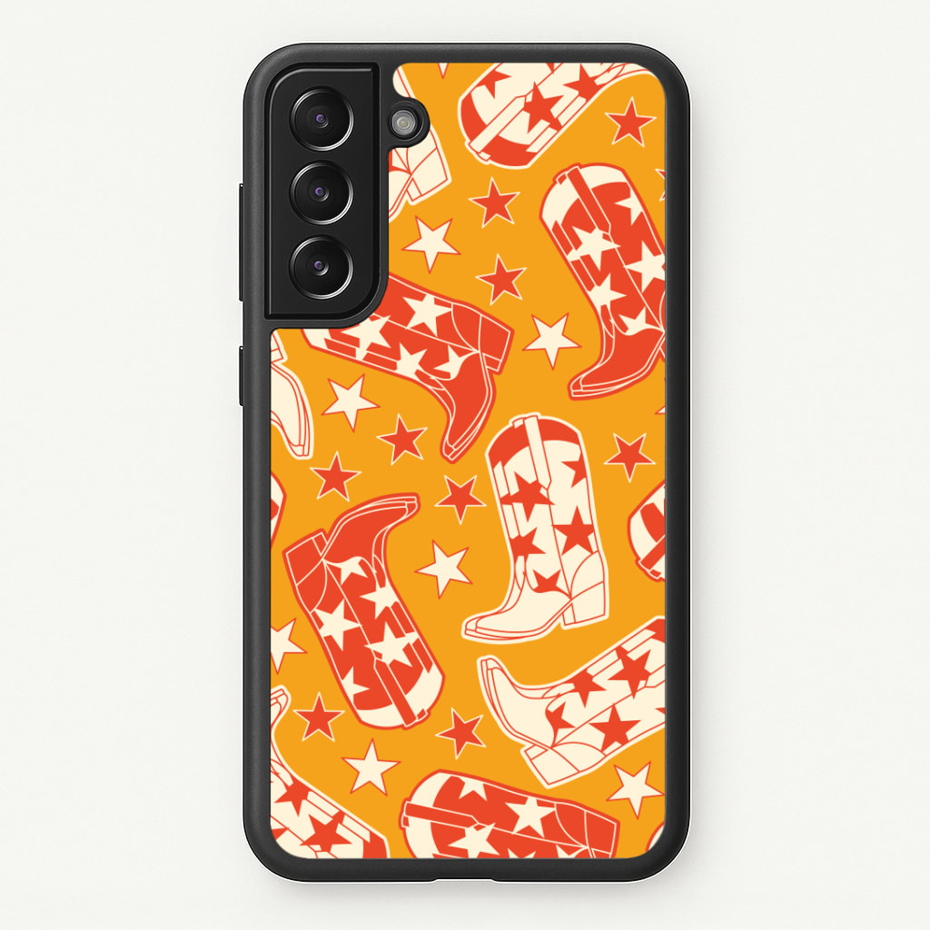 Cartoon Cowboy Boots And Stars Pattern Phone Case