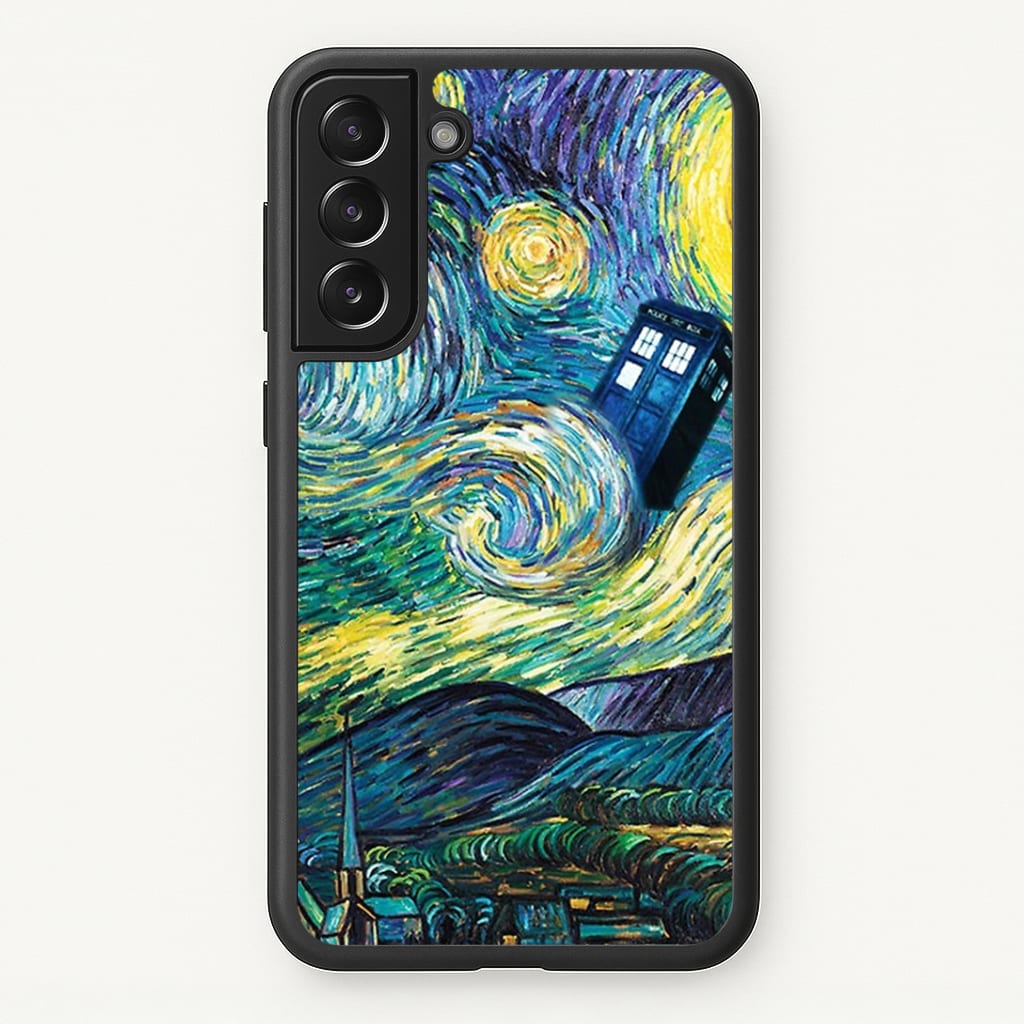 Starry Night Tardis Phone Case - Galaxy S21 Plus / Standard