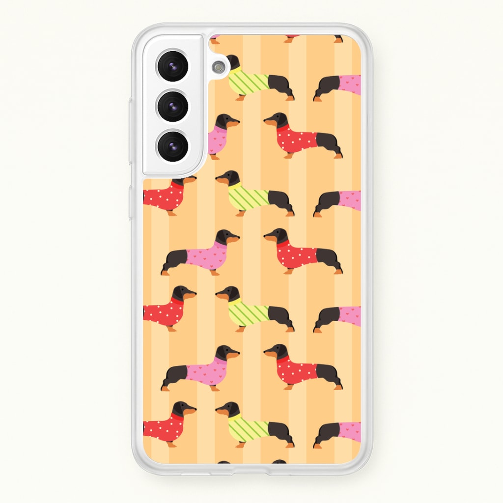 Dachshunds In Sweaters Pattern Phone Case