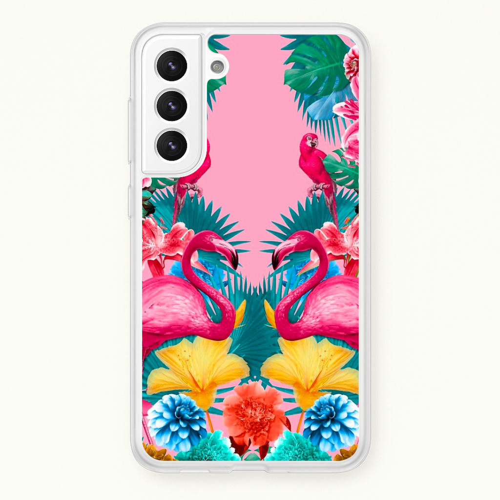 Flamingo and Tropical garden Phone Case