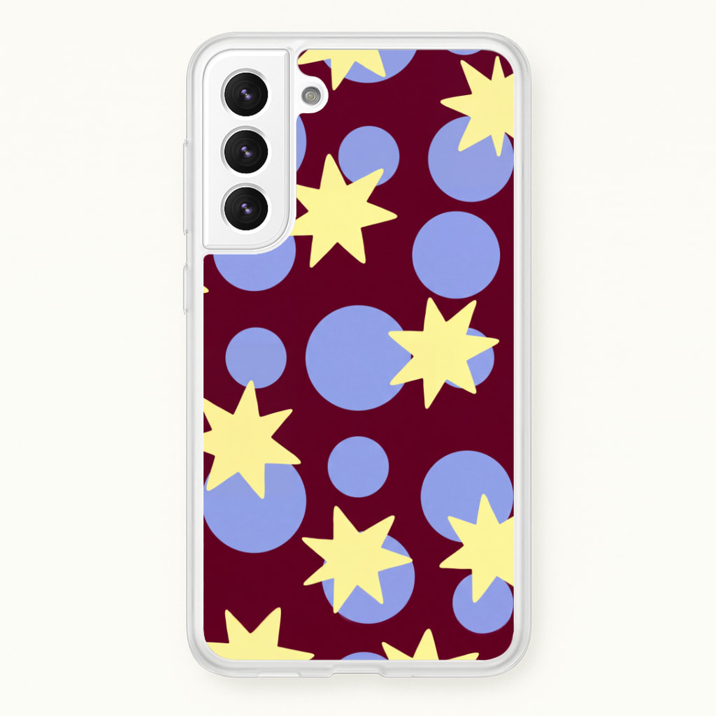 Butter Stars On Burgundy Phone Case