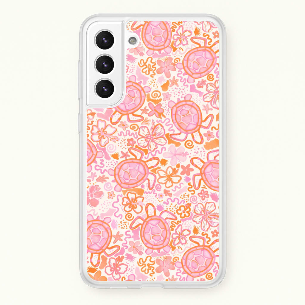 Coral Turtle Doodles Phone Case