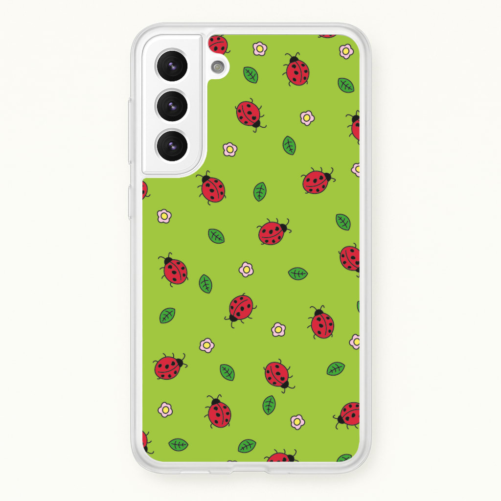 Ladybugs And Flowers - Spring Patterns Phone Case