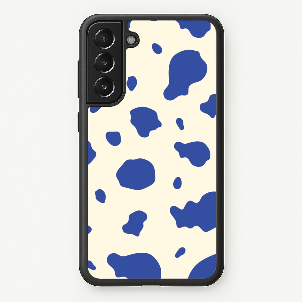 Blue Cow Print Phone Case