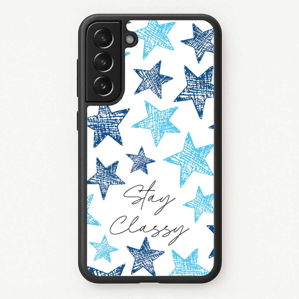 Stay Classy Blue Stars Pattern Phone Case