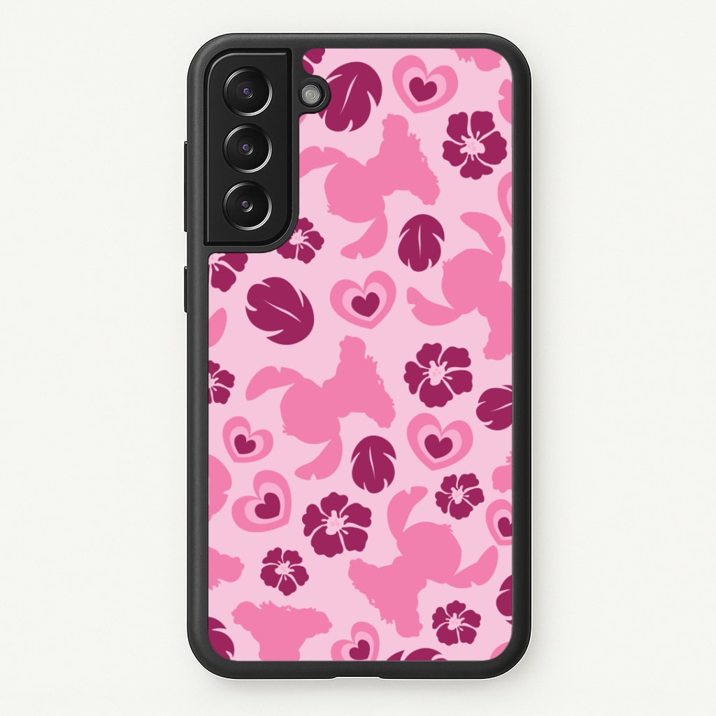 Pink Alien Silhouette Pattern Phone Case