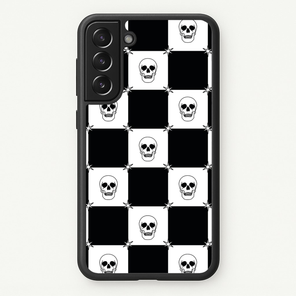 Checkered Skulls Pattern Phone Case