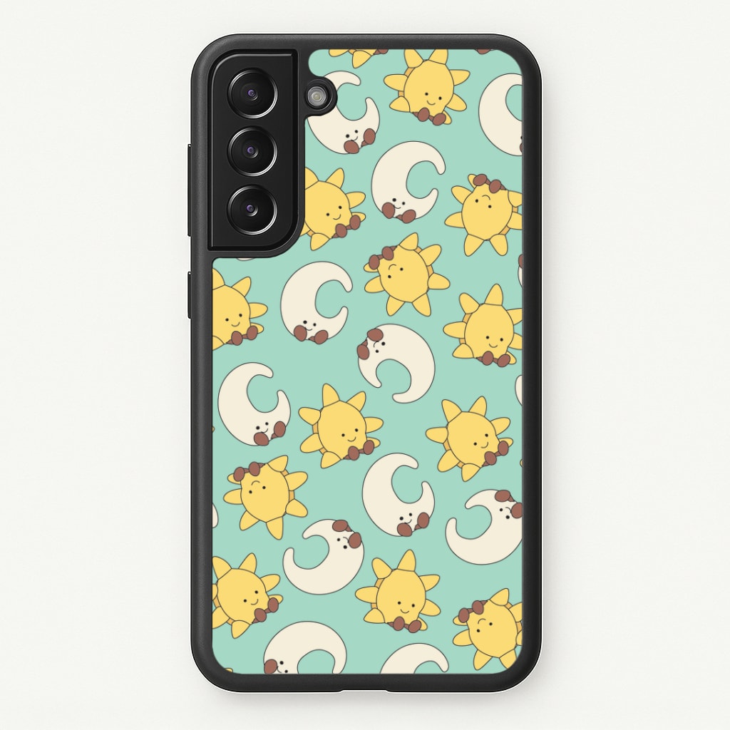 Stars And Moon Pattern - Plushy Phone Case