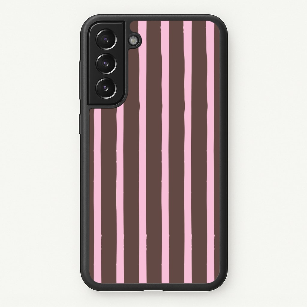 Chocolate & Strawberry Stripes Phone Case